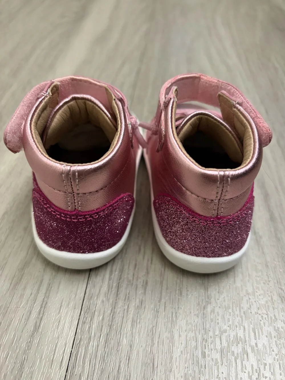 Old Soles Parade High Top Sneakers Metallic Pink Glitter | US Toddler 4